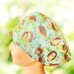 PREMIUM Porcupine~ EURO Style Scrub Cap~ Unisex Nurse Cap, CNA,MD,PA,Vet,Tech.